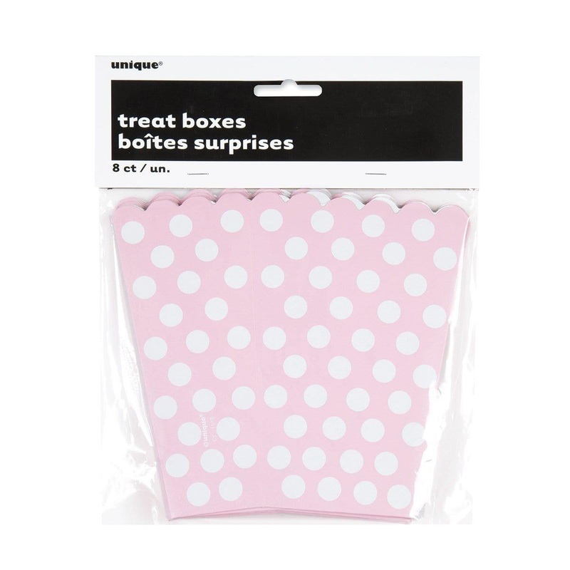 Lovely Pink Dots Favor Boxes, 8 per Package