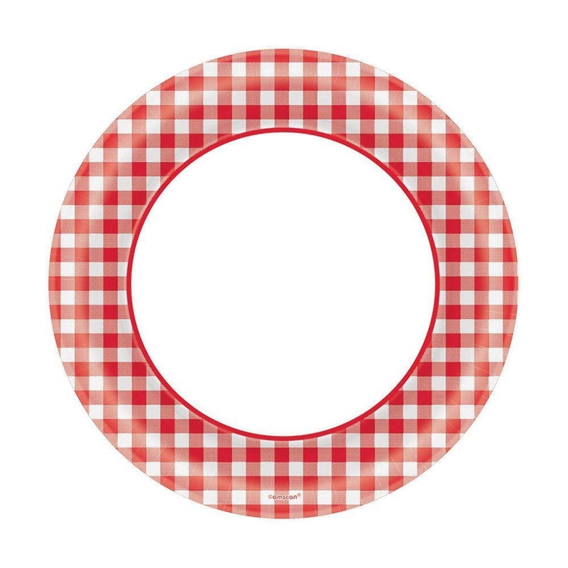 Picnic Party Paper Plates 6.75 Inches, 40 per Package