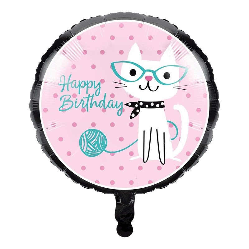Purr-fect Party Foil Balloon, 18 Inches