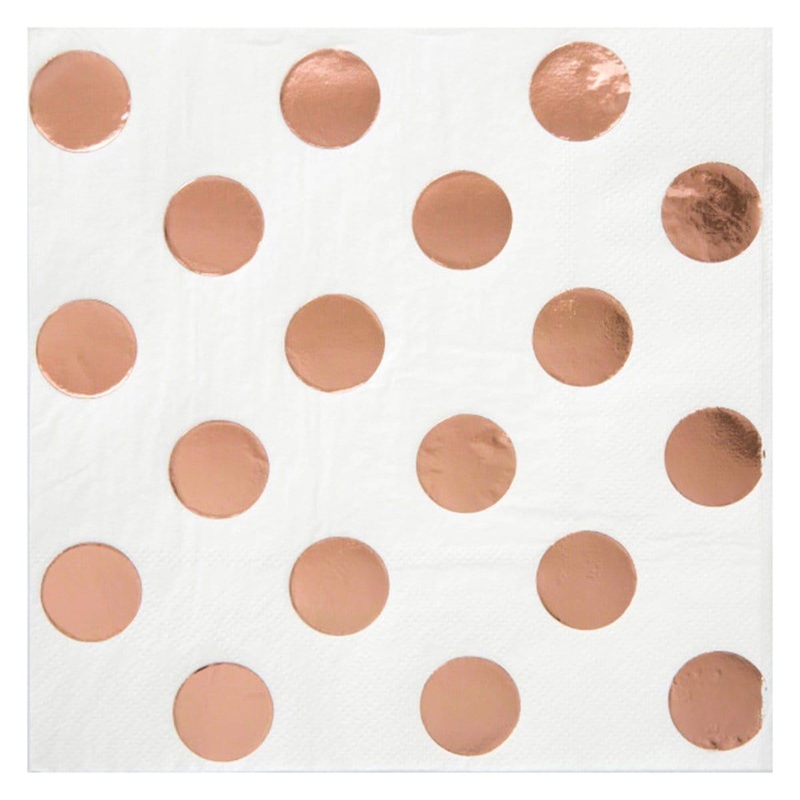 Rose Gold - Beverage Napkins 16/pkg