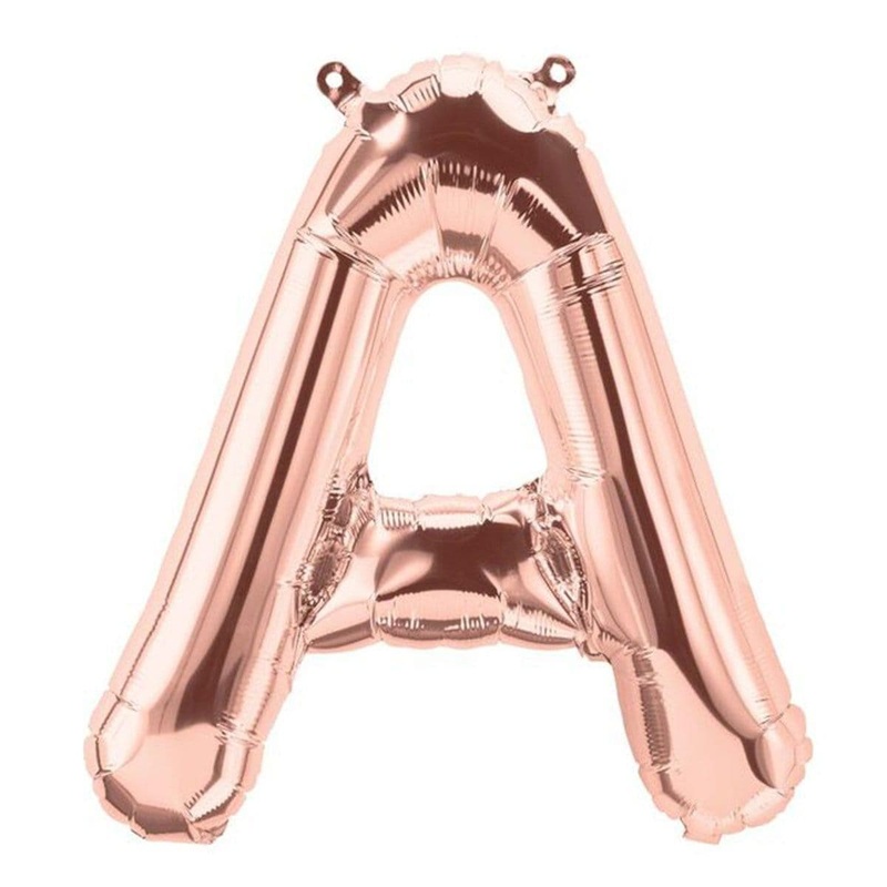 Rose Gold Letter A Foil Balloon, 34 Inches