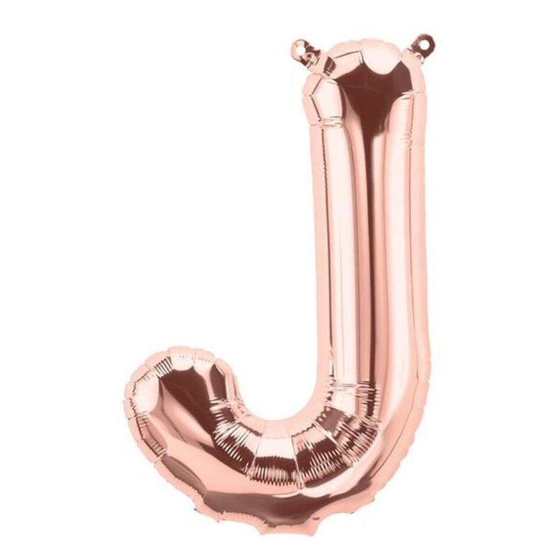 Rose Gold Letter J Foil Balloon, 34 Inches