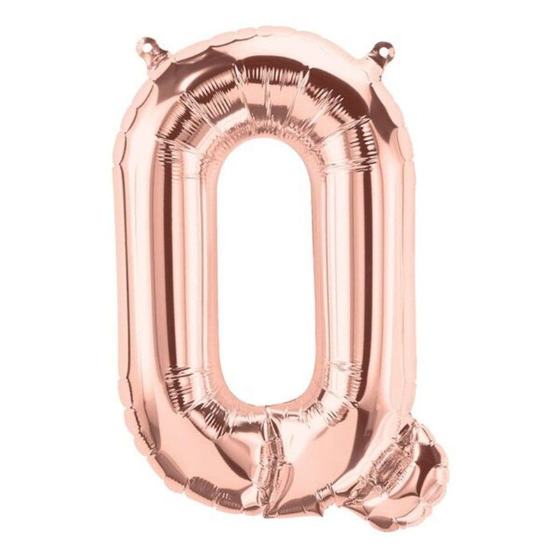 Rose Gold Letter Q Foil Balloon, 34 Inches