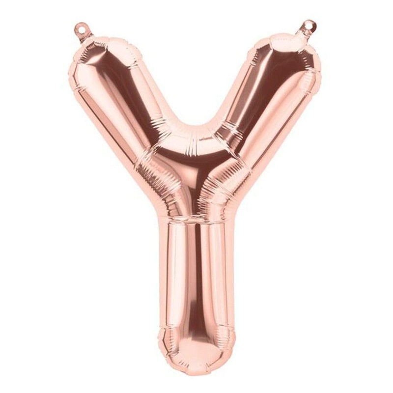 Rose Gold Letter Y Foil Balloon, 34 Inches