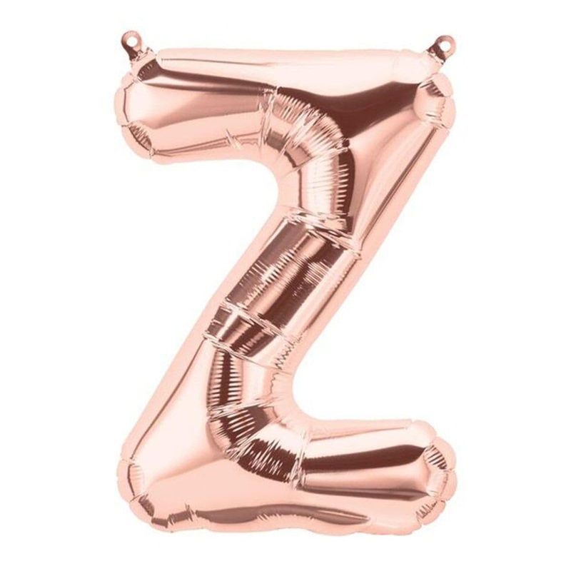 Rose Gold Letter Z Foil Balloon, 34 Inches