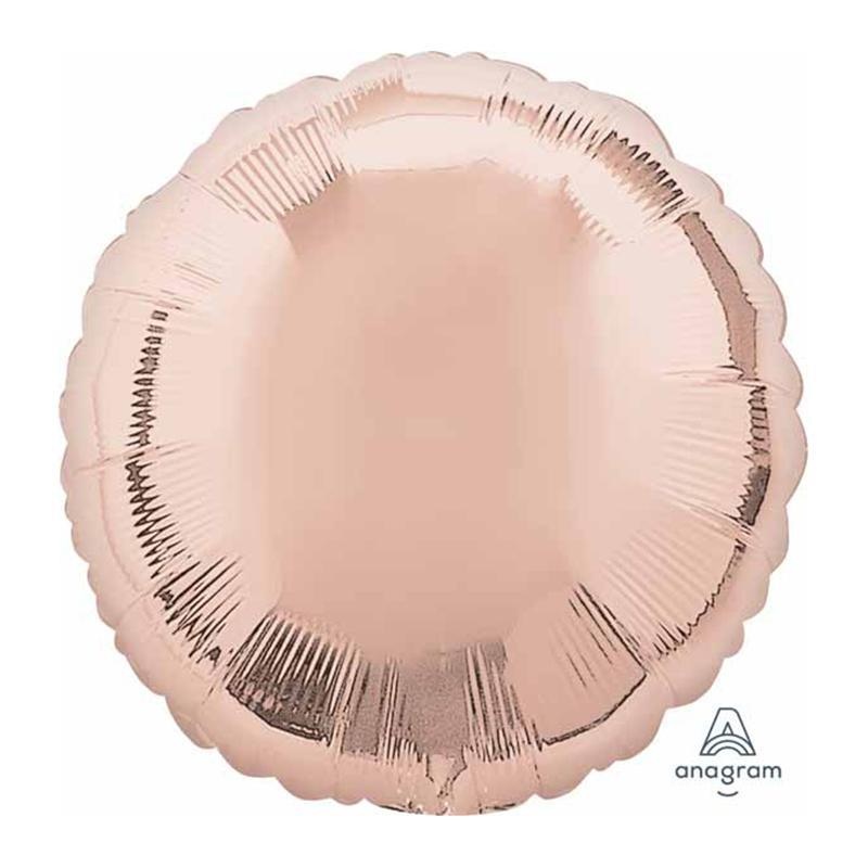 Rose Gold Round Balloon, 18 Inches