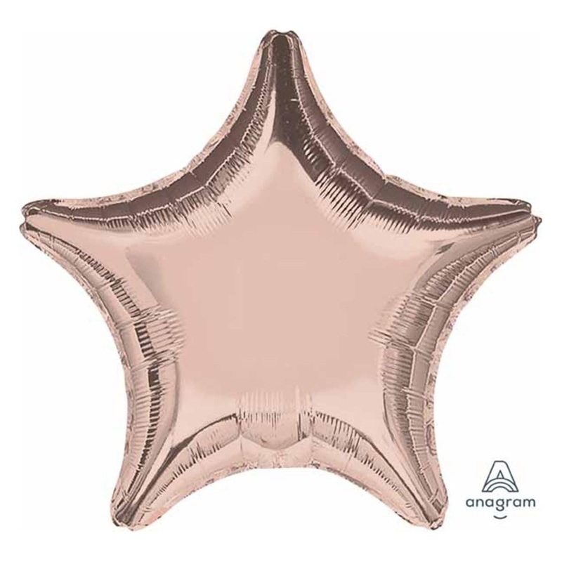 Rose Gold Star Foil Balloon, 18 Inches