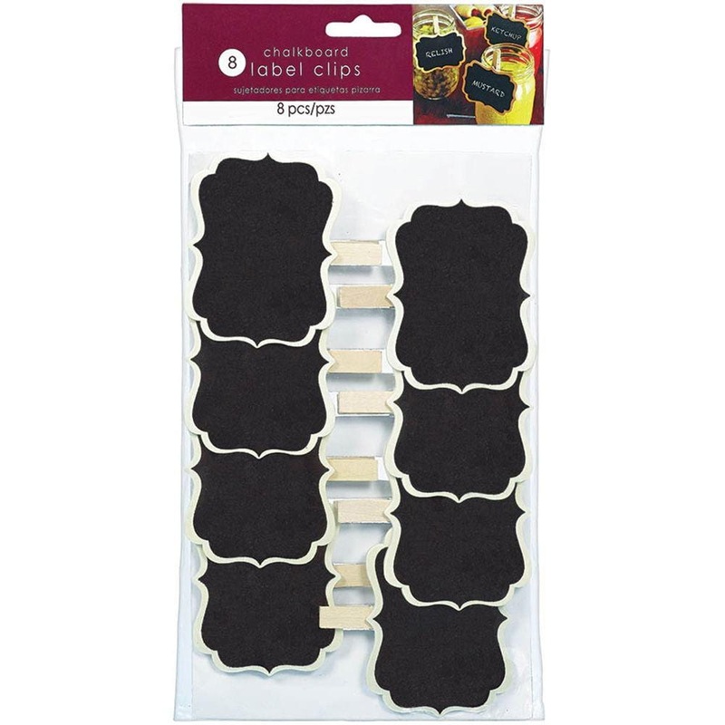Chalkboard Label Clip 8/pkg