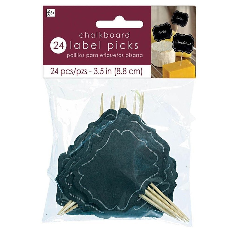 Chalkboard Label Picks 3.5 In 24/pcs