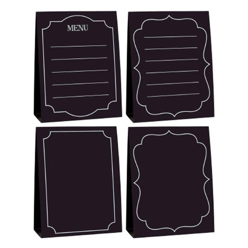 Chalkboard Style Paper Menu Cards, 4 per Package