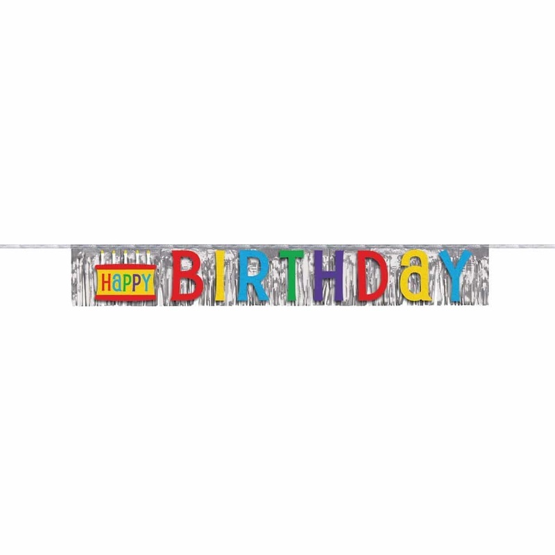 Foil Fringed Birthday Banner 4.75 ft