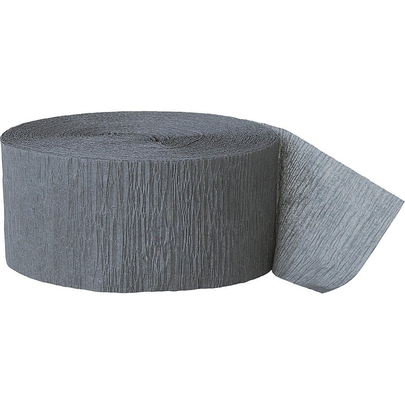 Grey Crepe Streamer 81 Ft