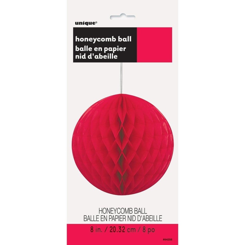 Honeycomb Ball 8 In. - Red