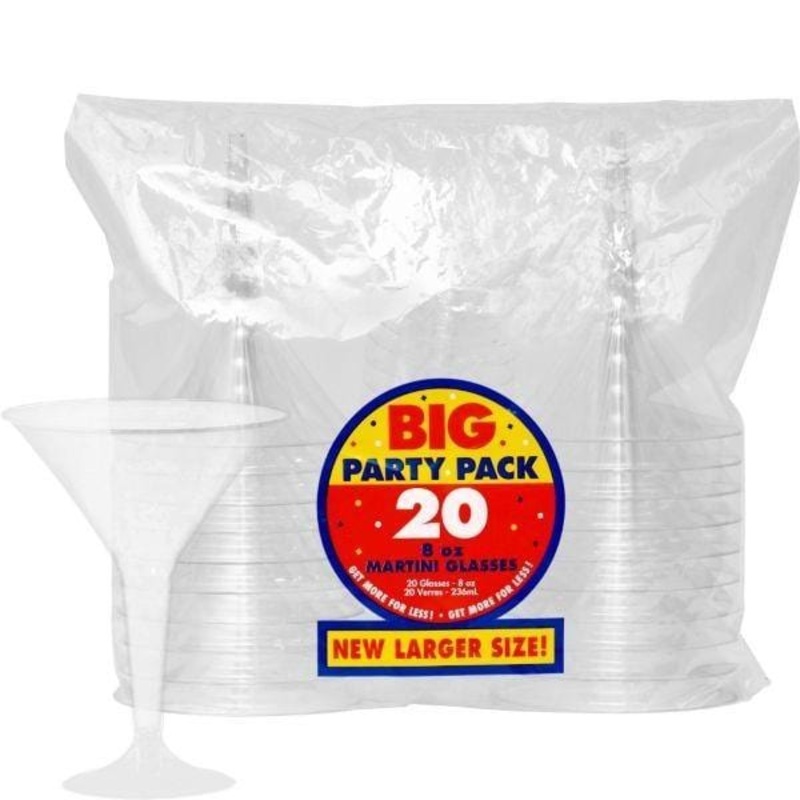 Martini Glasses - Clear 8 Oz 20/pkg.