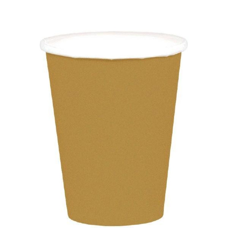 Paper Cups 9 Oz - Gold 20/pkg.