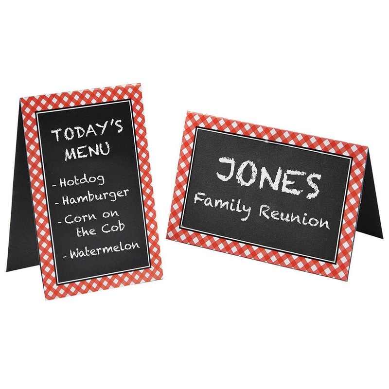 Picnic Party Chalkboard Tent Cards, 8 per Package