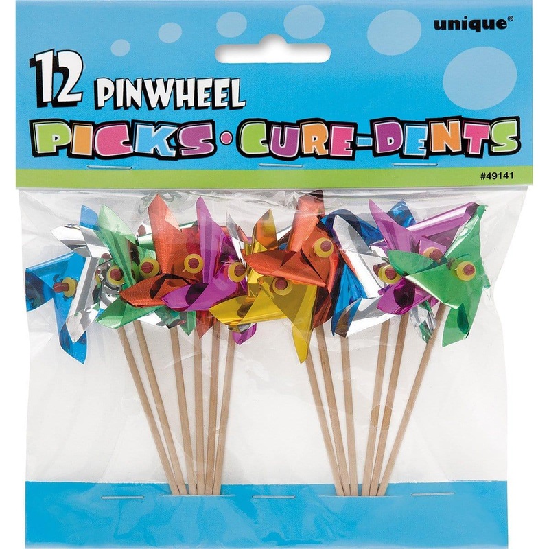 Pinwheel Picks - Assorted Colors 12/pkg.