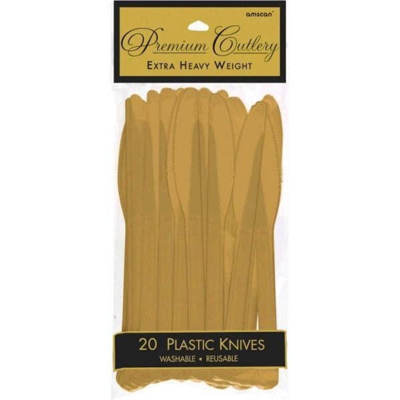 Plastic Knives - Gold 20/pkg.