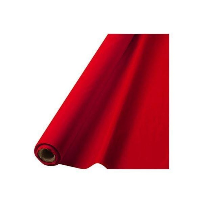 Plastic Tablecover Roll - Apple Red