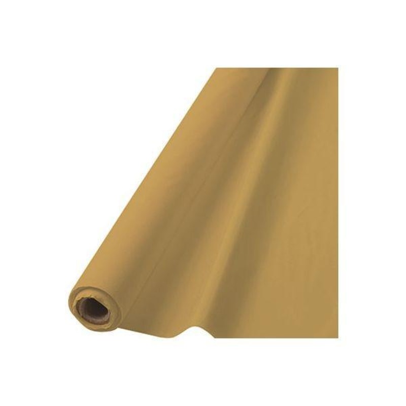 Plastic Tablecover Roll - Gold