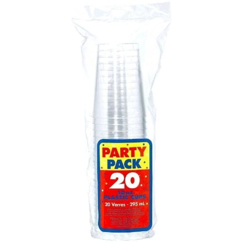 Plastic Tumbler 10 Oz - Clear 20/pkg.