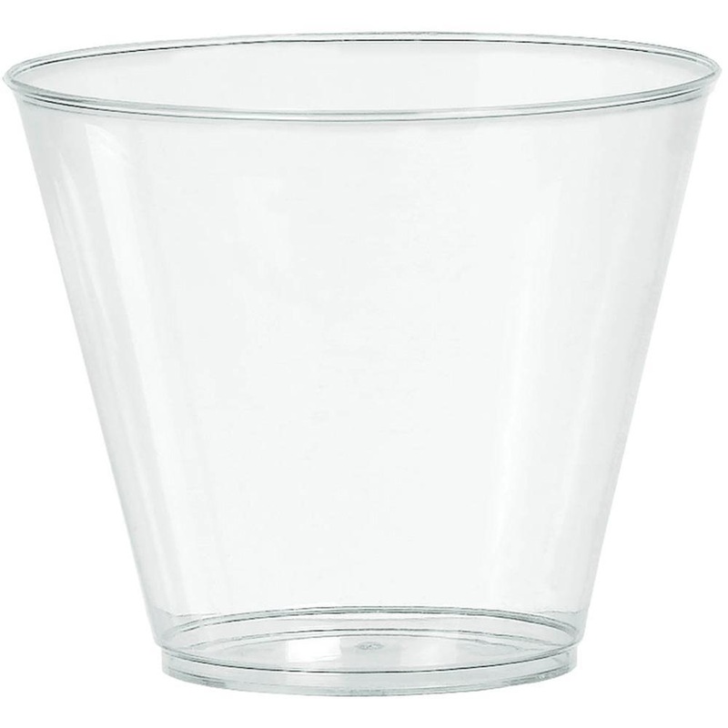 Plastic Tumblers 9 Oz.- Clear 20/pkg.