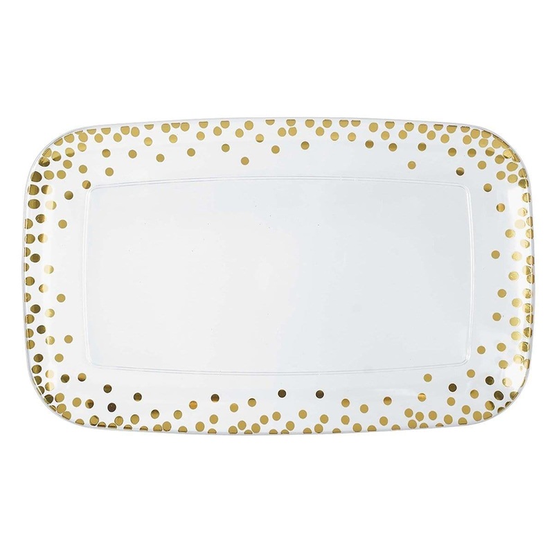 Rectangular Tray - Gold Dots