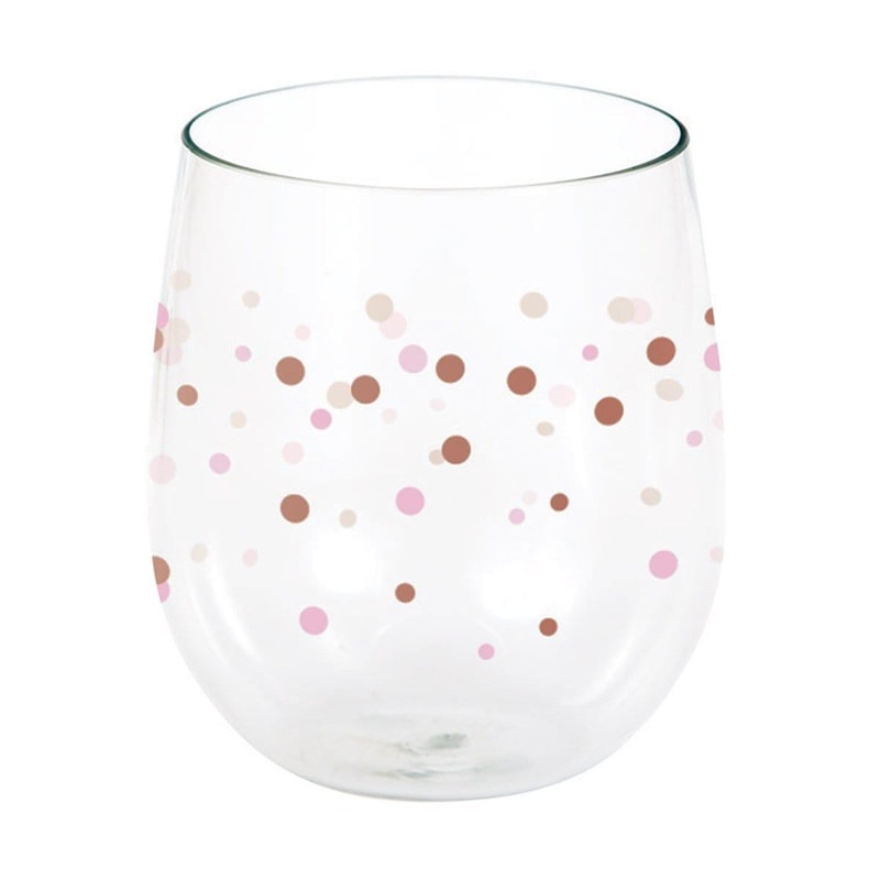 Ros All Day Dots Wine Glass, 14 Ounces