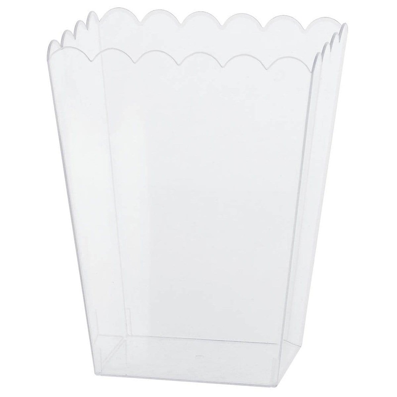 Scalloped Container - Large 7.75 In. - Clear