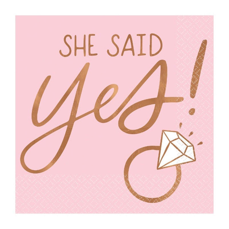 Blush Wedding - Beverage Napkins 16/pkg - She Said Yes