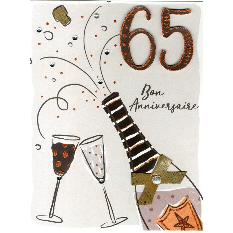 Gigantic Card - 65 Ans Champagne