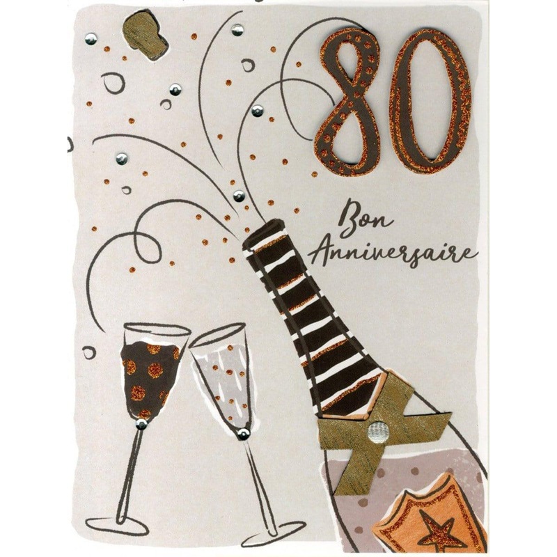Gigantic Card - 80 Ans Champagne