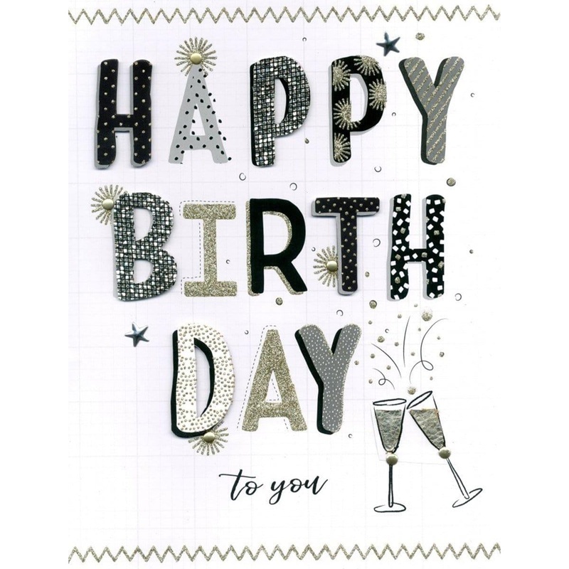 Gigantic Card - Happy Birthday Glass