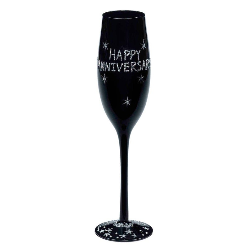 Happy Anniversary champagne flute