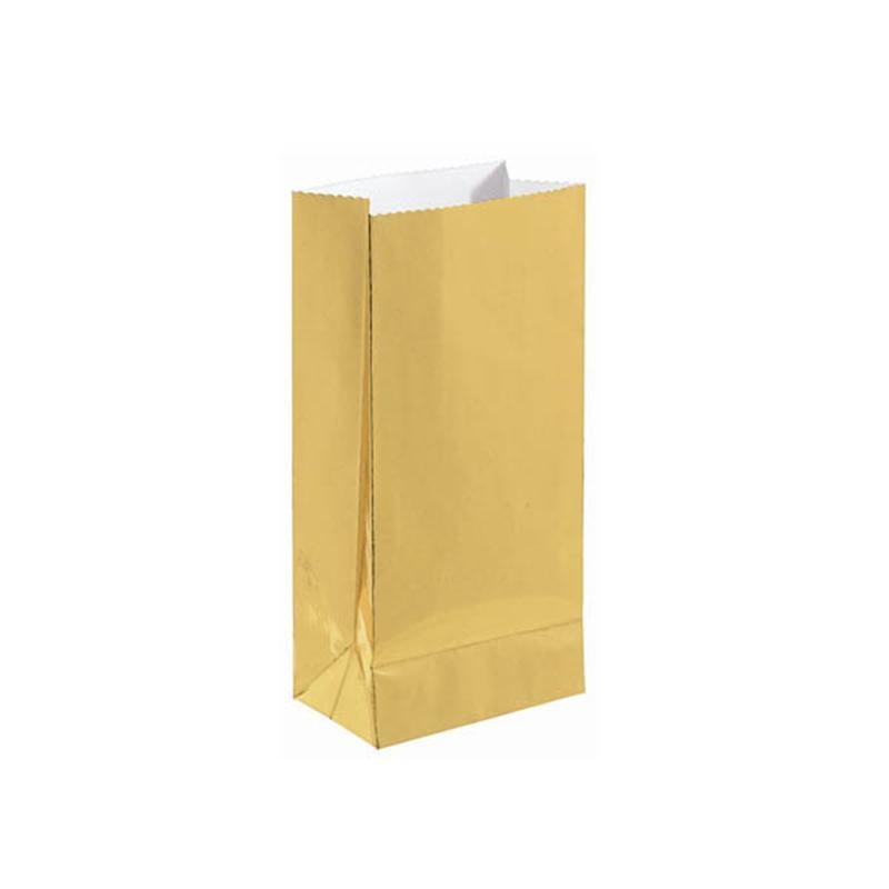Mini Paper Bag 12/pkg - Gold