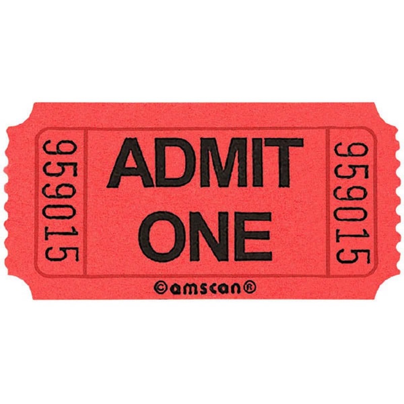 Single Ticket Roll 2000/pkg - Red