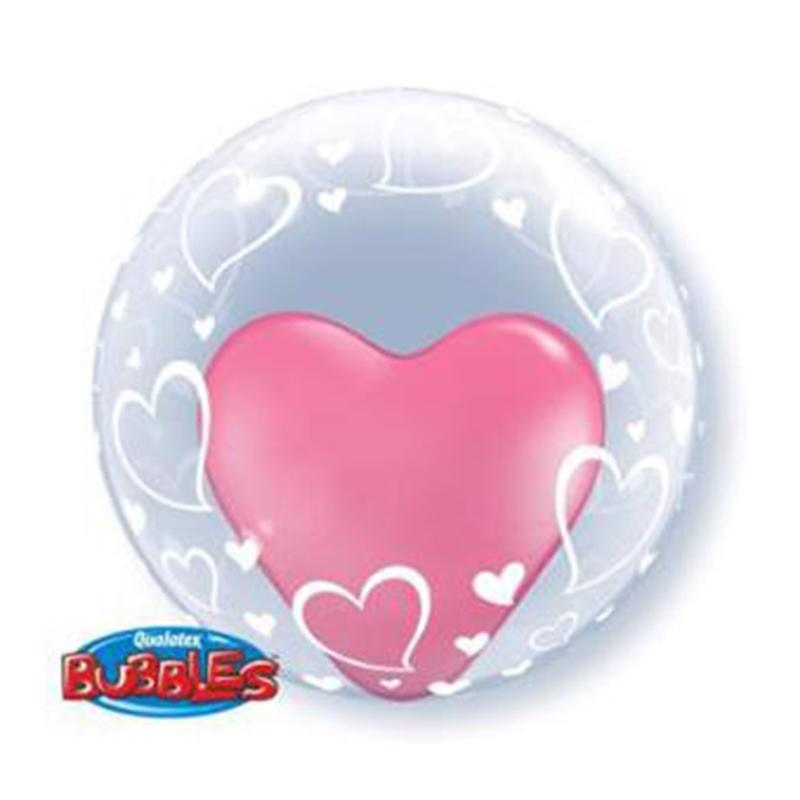 Stylish Hearts Bubble Deco. Balloon