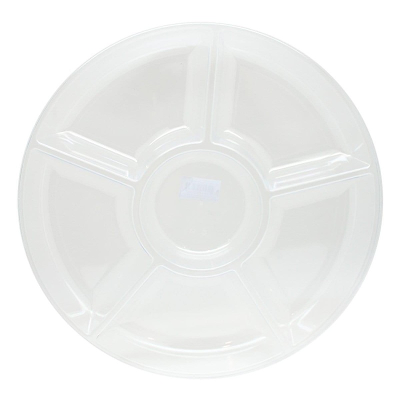 Transparent Round Plastic Platter - 12 In