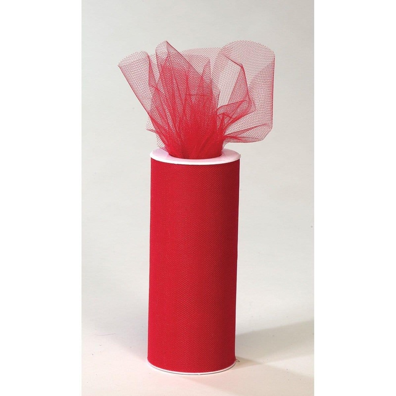 Tulle Roll - Red 6 in. x 25 yds