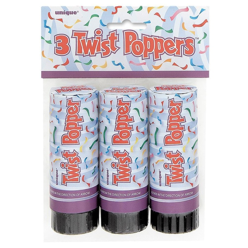 Twist Poppers 4 In. 3/pkg.
