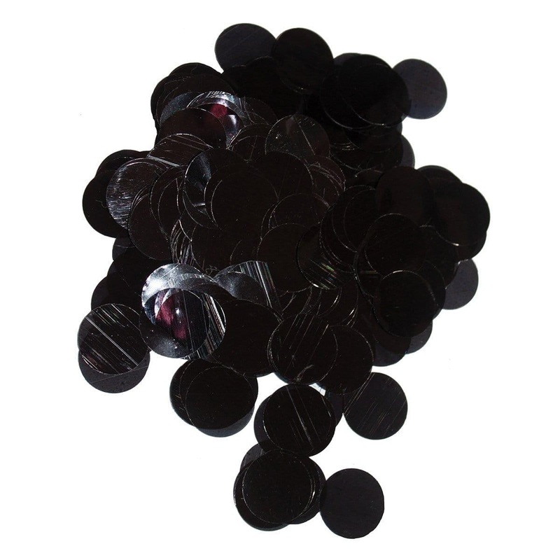 Black Metallic Circle Confetti