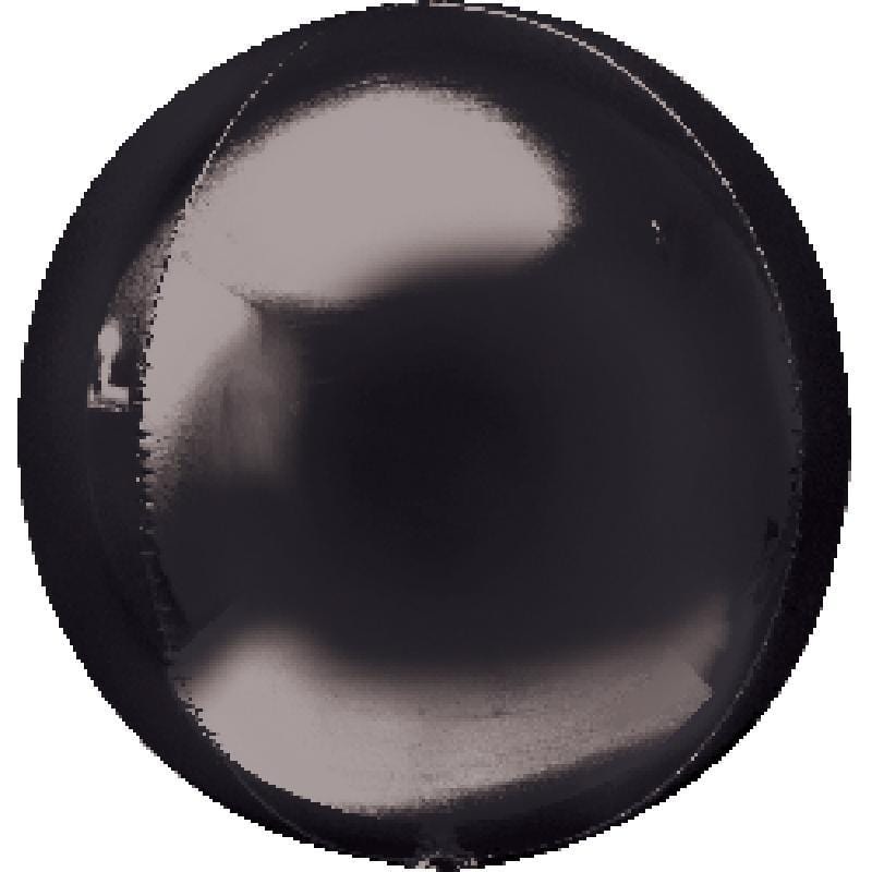 Black Orbz Balloon, 16 Inches