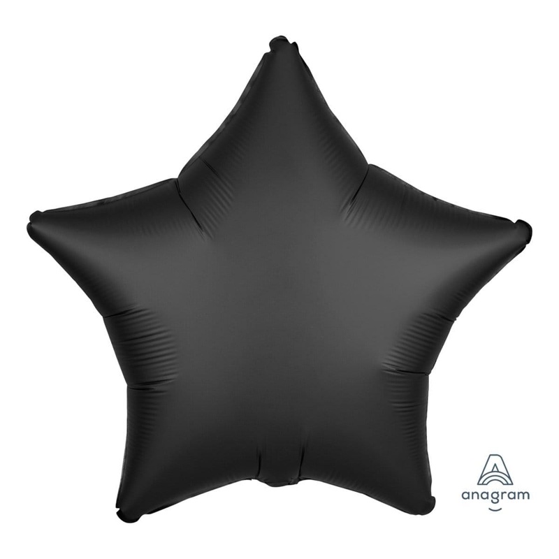 Black Star Shape Foil Balloon, 18 Inches