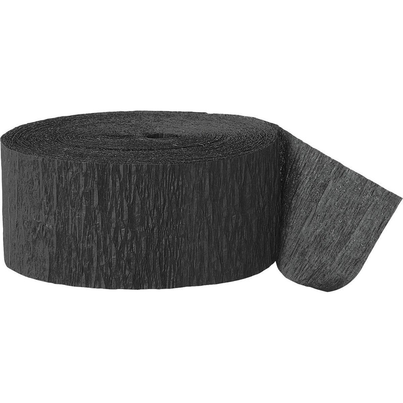 Crepe Streamer - Black 81 Ft