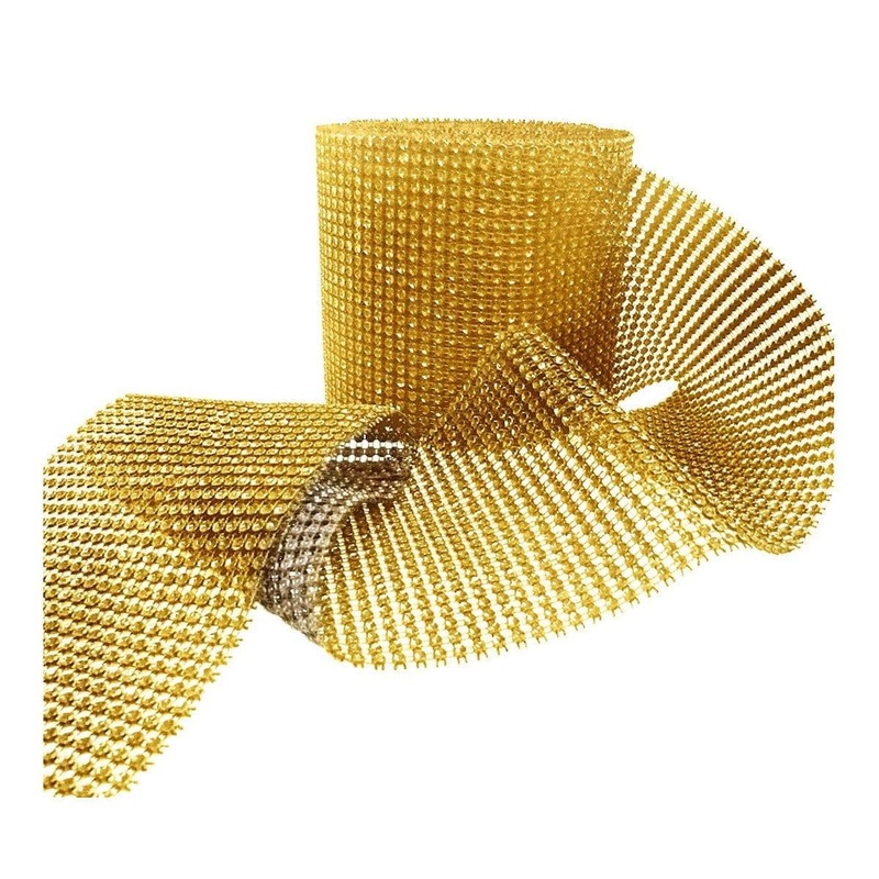 Diamond Mesh Roll - Gold