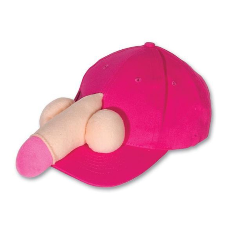 Hot pink cap with pecker for adults