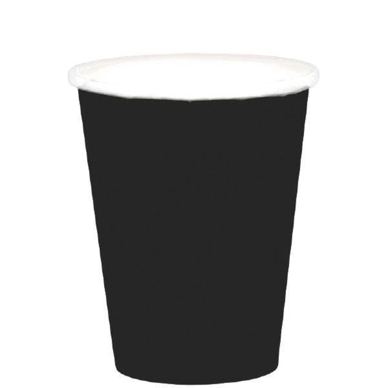 Paper Cups 9 Oz - Jet Black 20/pkg.