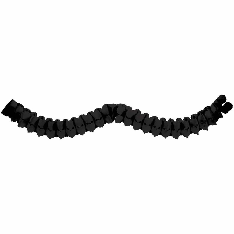 Paper Garlands - Jet Black 12 Ft