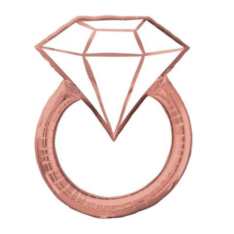 Rose Gold Ring Supershape Balloon