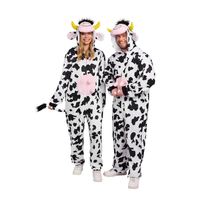 Cow Zipster Plus Size Jumpsuit for Adults XXL